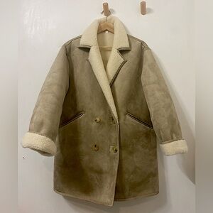 MANGO women’s shearling coat
